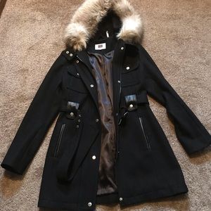 Black womens winter coat